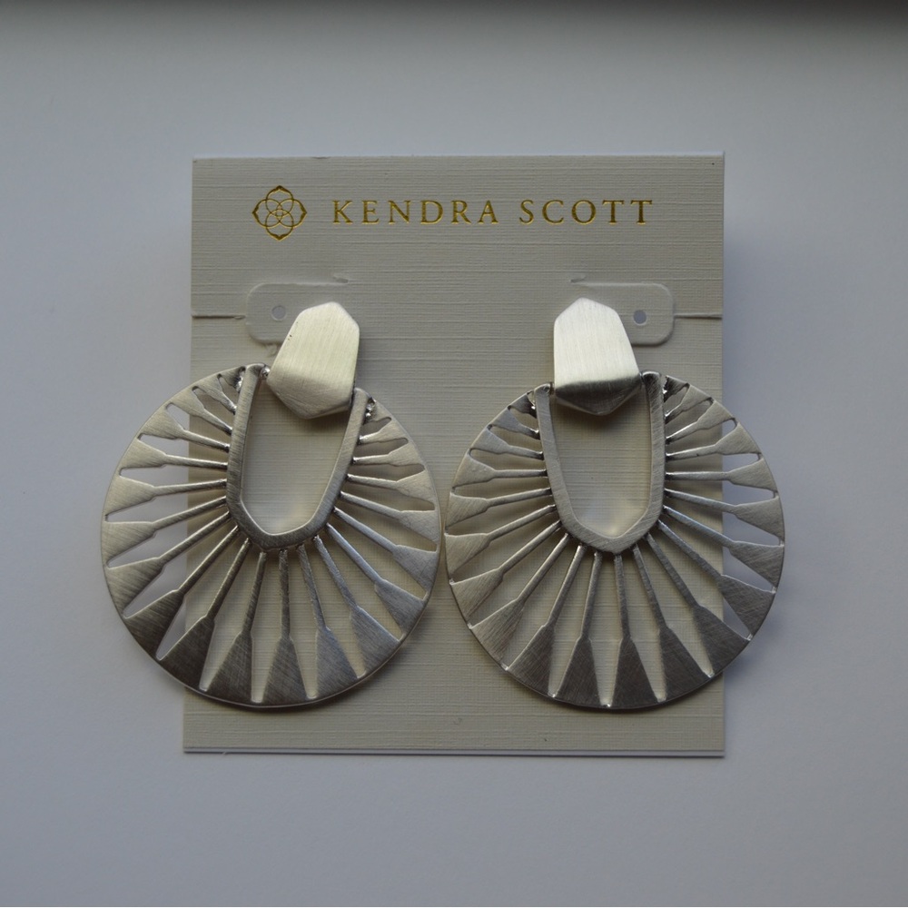 Kendra Scott ‘Didi Sunburst Earrings, Bright Silver-Tone’